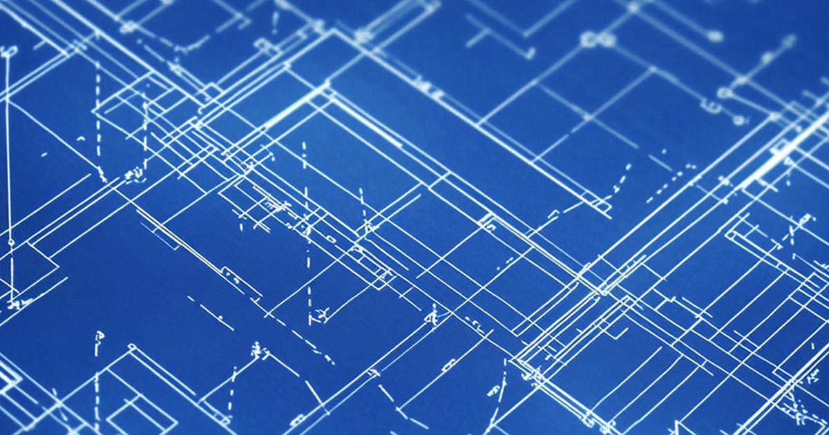 Blueprint with location notes