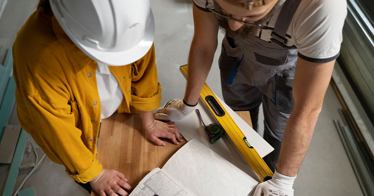 Blueprint with location notes