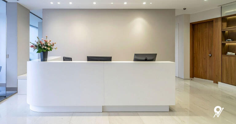 Dental office with dentist chair